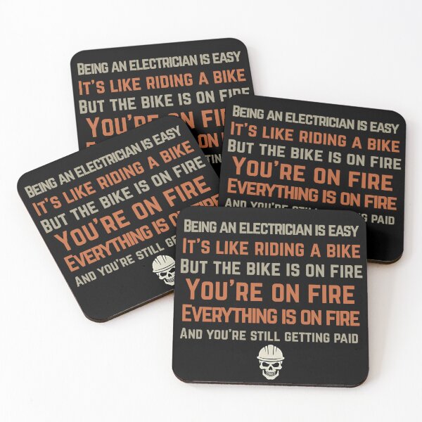 Item preview, Being An Electrician Is Easy Everything On Fire  designed and sold by Lulustarfox.