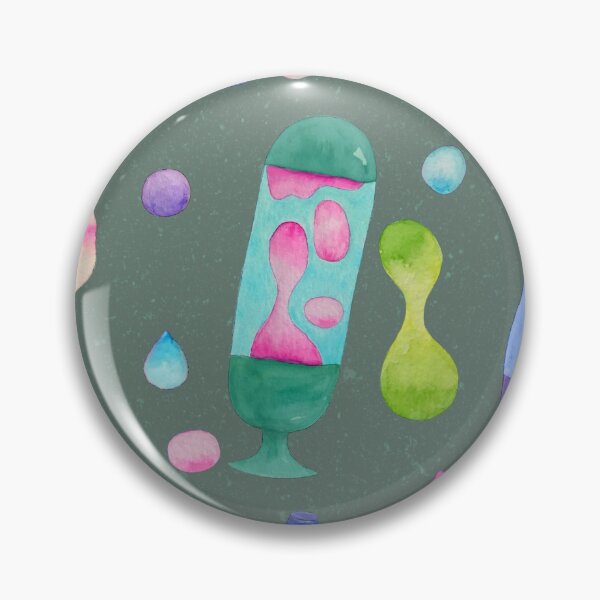 Item preview, Groovy Watercolor Lava Lamps Pattern Olive Green designed and sold by Sukilopi.