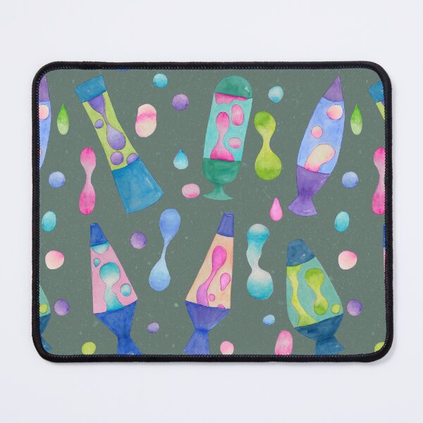 Item preview, Groovy Watercolor Lava Lamps Pattern Olive Green designed and sold by Sukilopi.