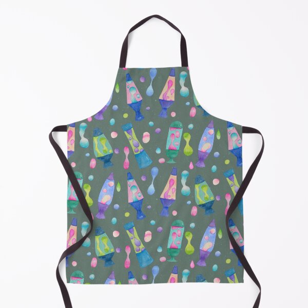 Item preview, Groovy Watercolor Lava Lamps Pattern Olive Green designed and sold by Sukilopi.