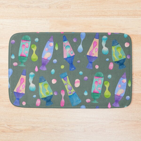 Item preview, Groovy Watercolor Lava Lamps Pattern Olive Green designed and sold by Sukilopi.