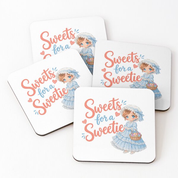 Item preview, Sweets for a Sweetie Victorian Girl Candy Basket Chibi Art designed and sold by ArtisticDesignsbyLinda.