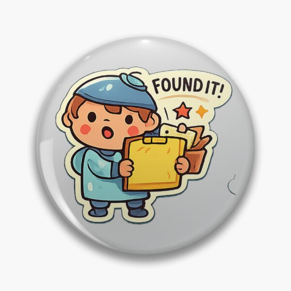 Item preview, Found It Cute Checklist Character Office Humor Design designed and sold by Nawi32.