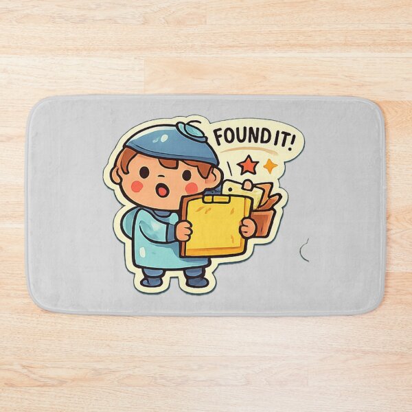 Item preview, Found It Cute Checklist Character Office Humor Design designed and sold by Nawi32.