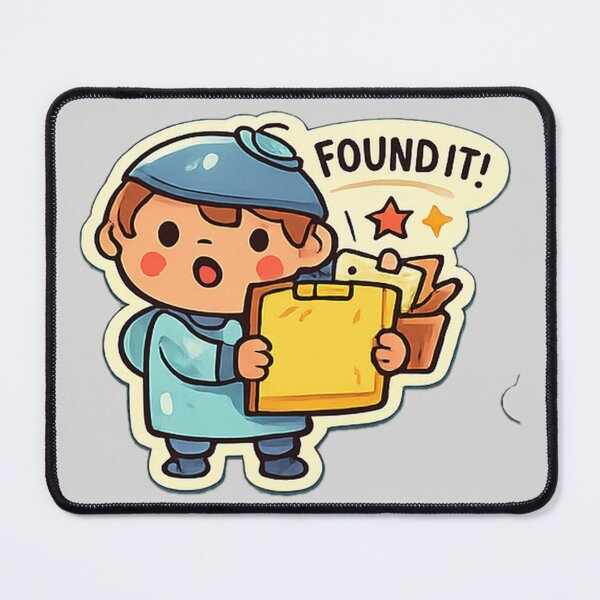 Item preview, Found It Cute Checklist Character Office Humor Design designed and sold by Nawi32.