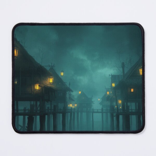 Item preview, Misty Marsh Village on Stilts designed and sold by StudioForge.