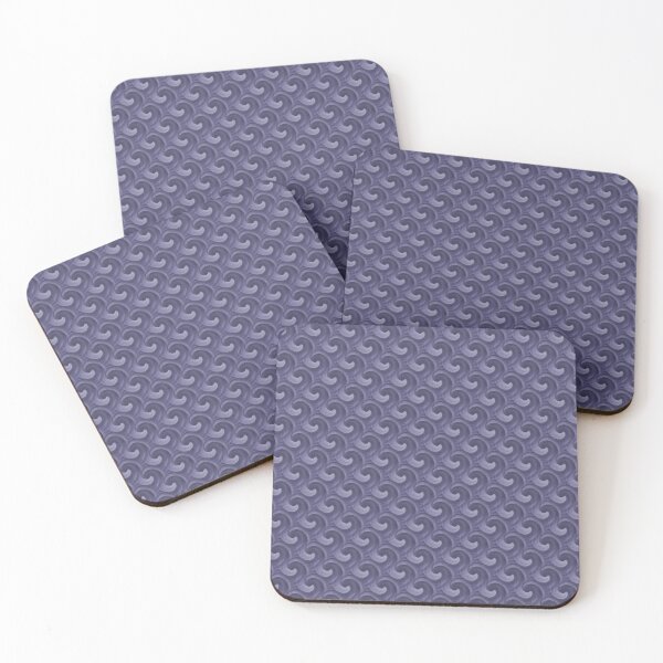 Item preview, Retro Circle Swirl Wave Pattern in Dark Purple designed and sold by Artistestella.