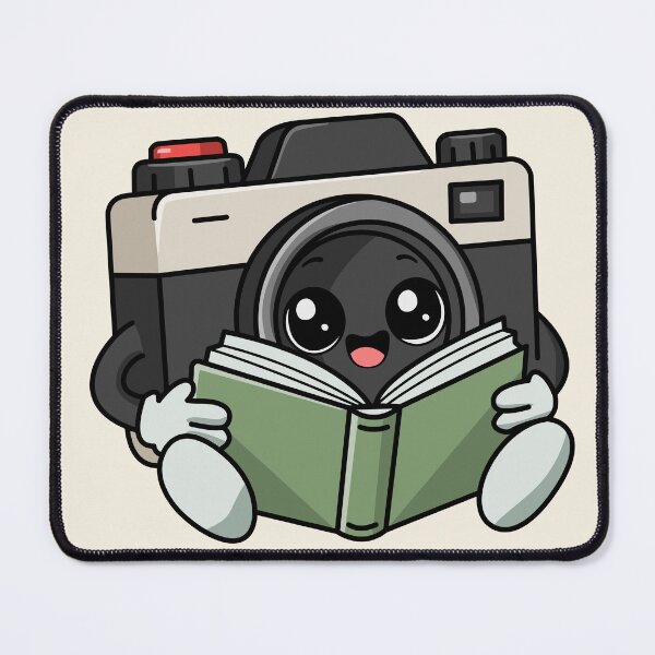 Item preview, Cute Camera Mascot Reading a Book – Kawaii Book Lover designed and sold by RaunakDutta.