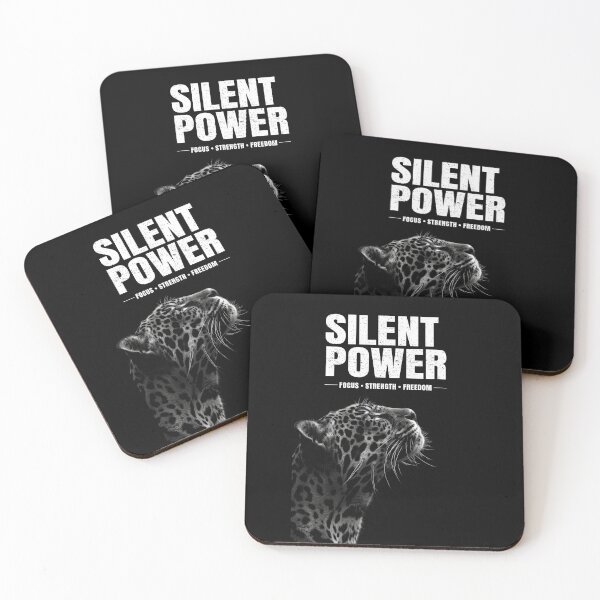 Item preview, Silent Power Leopard – Motivational Wildlife Design designed and sold by NicolasMar.