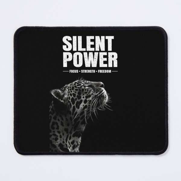 Item preview, Silent Power Leopard – Motivational Wildlife Design designed and sold by NicolasMar.