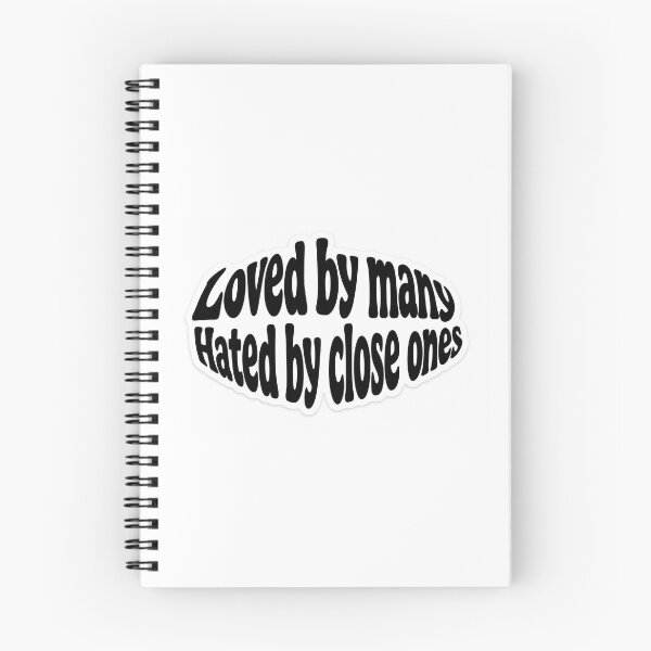 Item preview, Loved by Many Hated by Close Ones Sticker | Fisheye Typography | Bold Attitude Quote designed and sold by Doodlynx.