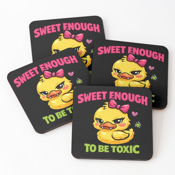 Item preview, Sweet Enough To Be Toxic Cute Funny Duck designed and sold by TeeTimeTreasure.