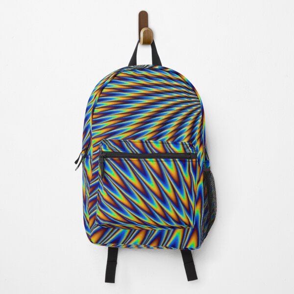 Item preview, The Vertigo of Infinite Colors: Psychedelic Optical Illusion - Blue and Orange Radial Tunnel designed and sold by RAYBIL.