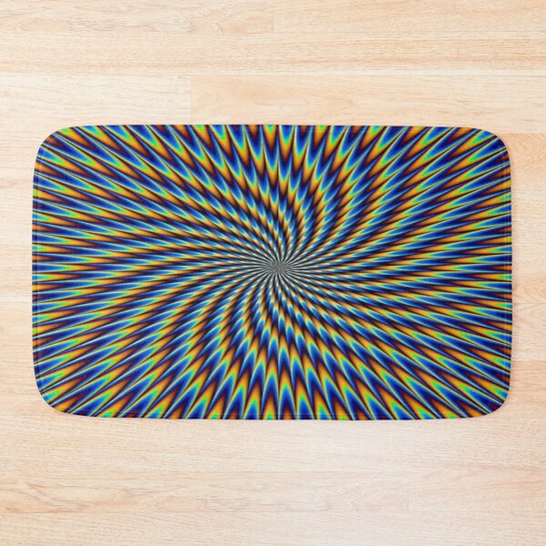 Item preview, The Vertigo of Infinite Colors: Psychedelic Optical Illusion - Blue and Orange Radial Tunnel designed and sold by RAYBIL.