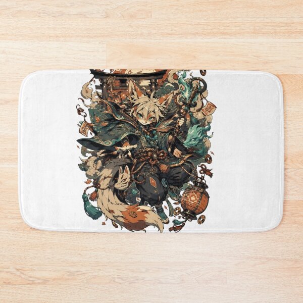 Item preview, Mystic Kitsune Spirit Guardian – Japanese Fantasy Fox Yokai Vintage T-Shirt designed and sold by D.Shop.