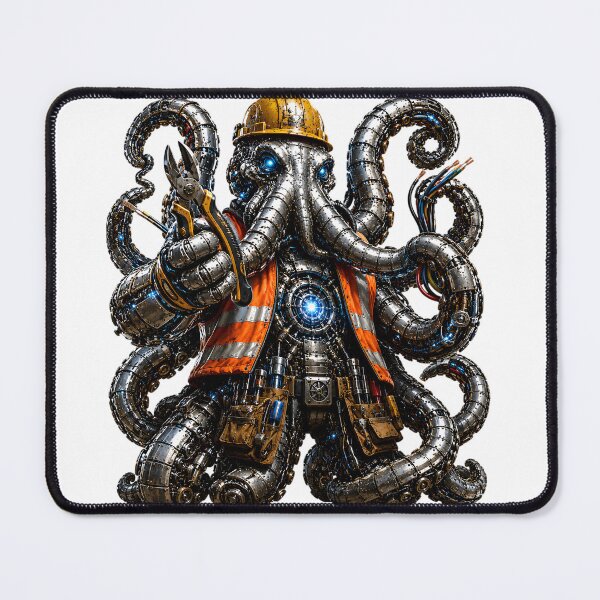 Item preview, Steel Octopus Industrial Electrician | Mechanical Robot Worker | Steelcoat Studio designed and sold by SteelCoat Studio.