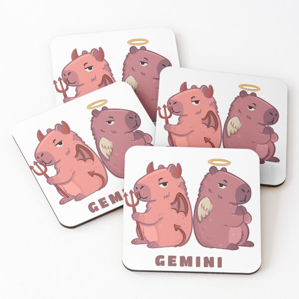 Item preview, Cute Gemini Capybara Zodiac | Kawaii Astrology Animal designed and sold by Iqrapixels.