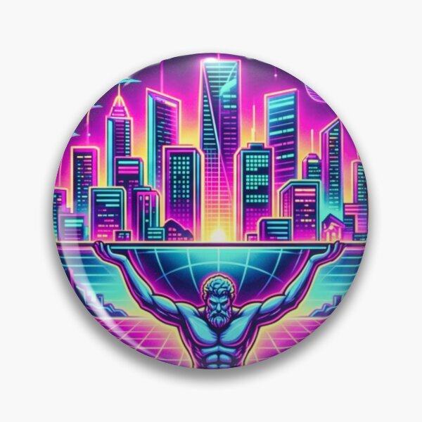 Item preview, The Celestial Synthwave (Atlas City) designed and sold by DecibelDecor034.