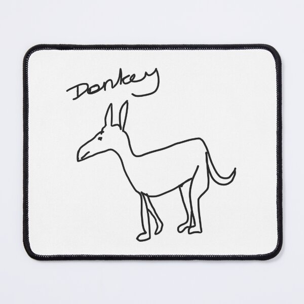 Item preview, Badly Drawn Donkey | Funny Terrible Animal Drawing | Quirky Childlike Art for Adults designed and sold by OhUTees.