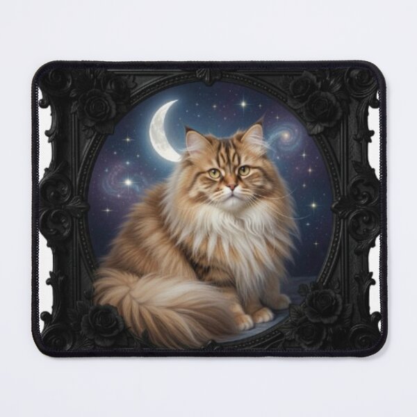 Item preview, Gothic Persian Cat | Victorian Celestial Illustration designed and sold by JanjjaSoulInk.