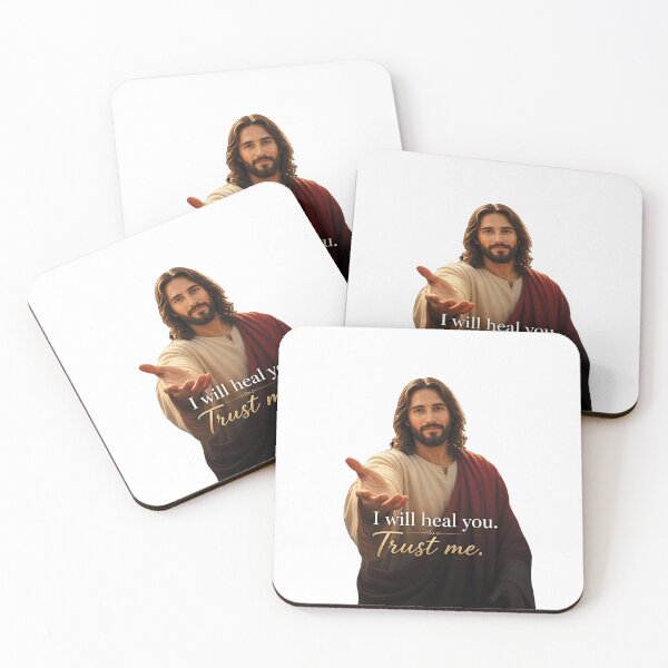 Item preview, Divine Portrait of Jesus Offering Grace in Golden Sky transparent bg  designed and sold by Lucia Amaris Art.