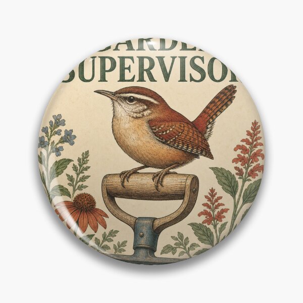 Item preview, Garden Supervisor — Wren and Rake Humor designed and sold by QuietWingGuide.