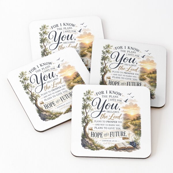 Item preview, Jeremiah 29:11 Bible Verse Christian Wall Art – God’s Plans, Hope and Future Inspirational Scripture Design designed and sold by Fabrifrank.