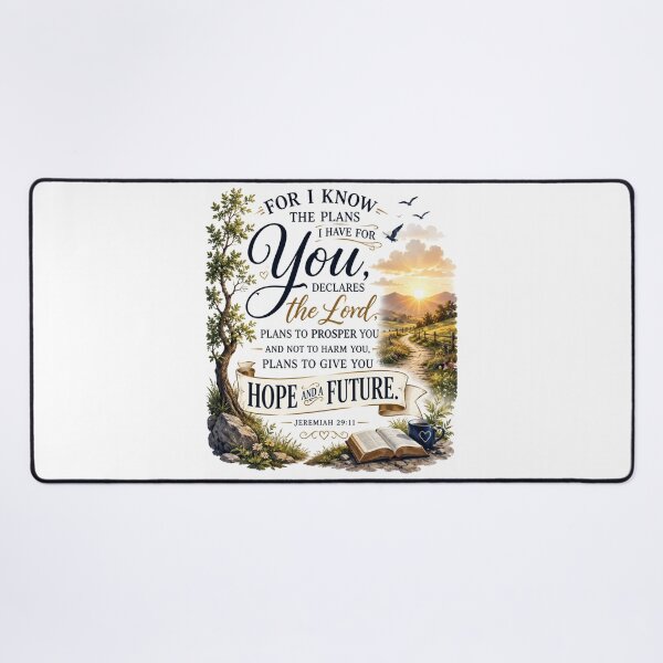 Item preview, Jeremiah 29:11 Bible Verse Christian Wall Art – God’s Plans, Hope and Future Inspirational Scripture Design designed and sold by Fabrifrank.