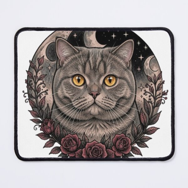 Item preview, Celestial British Shorthair | Gothic Cat Design designed and sold by JanjjaSoulInk.