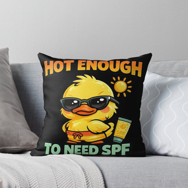 Item preview, Hot Enough To Need SPF Funny Summer Duck designed and sold by TeeTimeTreasure.
