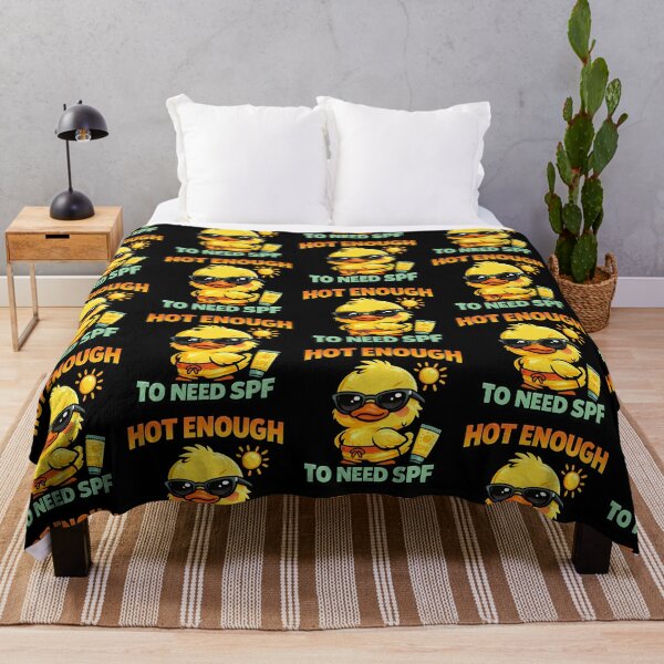 Item preview, Hot Enough To Need SPF Funny Summer Duck designed and sold by TeeTimeTreasure.