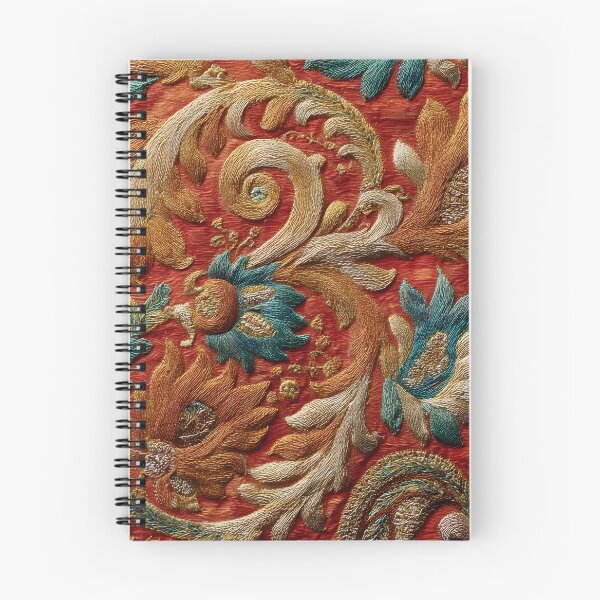 Item preview, Luxury Oriental Colorful Paisley Embroidery Pattern Antique Silk Textile designed and sold by GrinGalore.