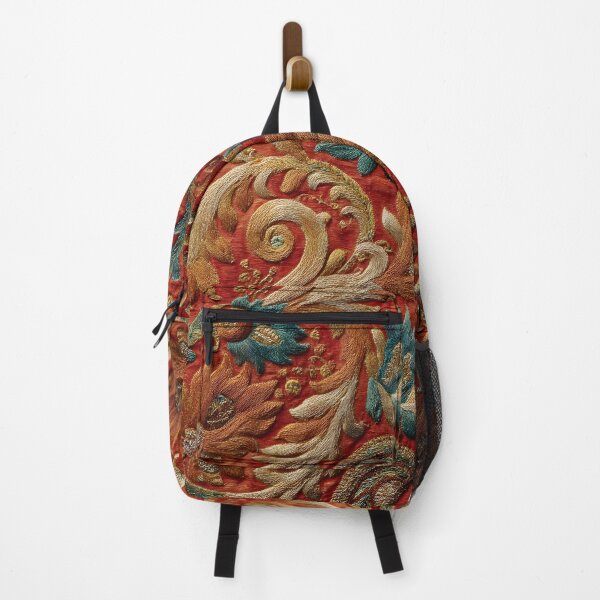 Item preview, Luxury Oriental Colorful Paisley Embroidery Pattern Antique Silk Textile designed and sold by GrinGalore.