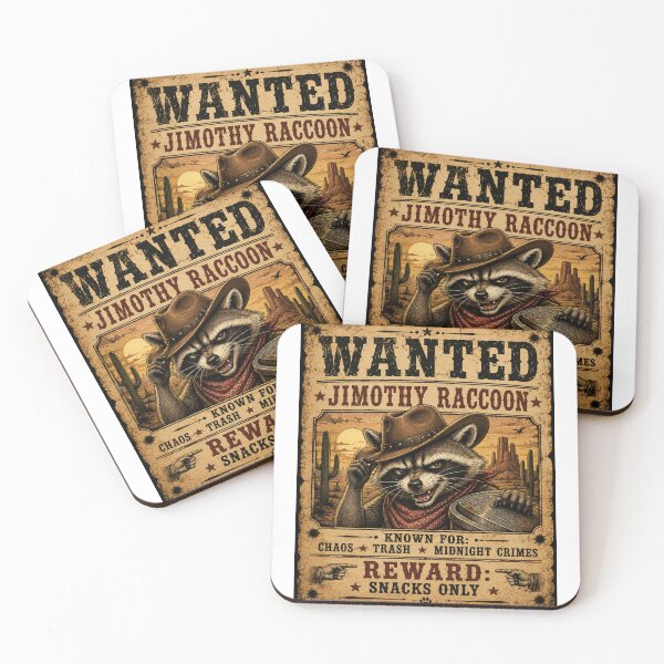 Item preview, Wanted Jimothy Raccoon Funny Cowboy T-Shirt – Vintage Western Trash Panda Meme Design designed and sold by Artimax-Studio.