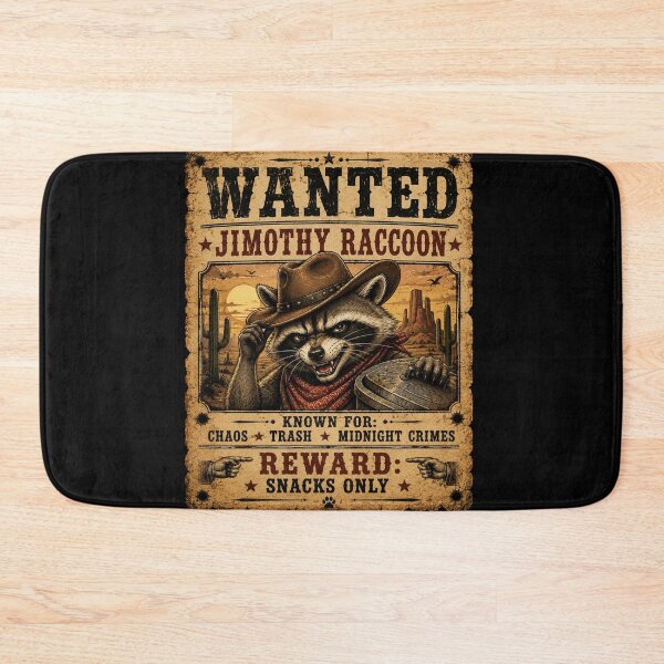 Item preview, Wanted Jimothy Raccoon Funny Cowboy T-Shirt – Vintage Western Trash Panda Meme Design designed and sold by Artimax-Studio.