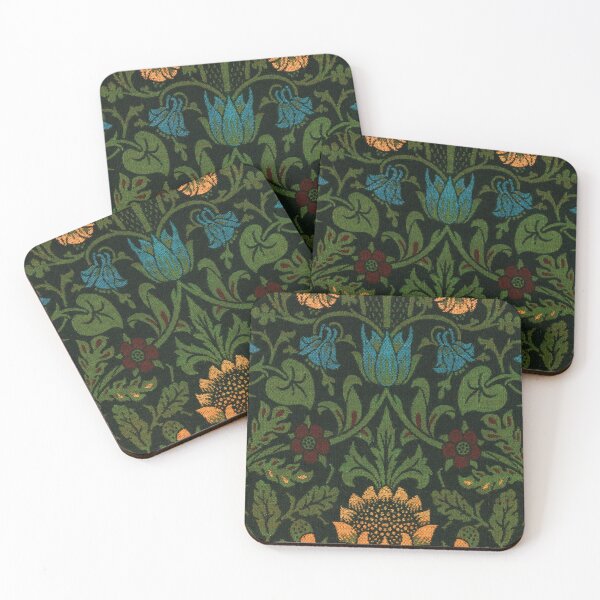 Item preview, William Morris Vintage Dark Floral Tapestry Pattern designed and sold by FaizArtShop.