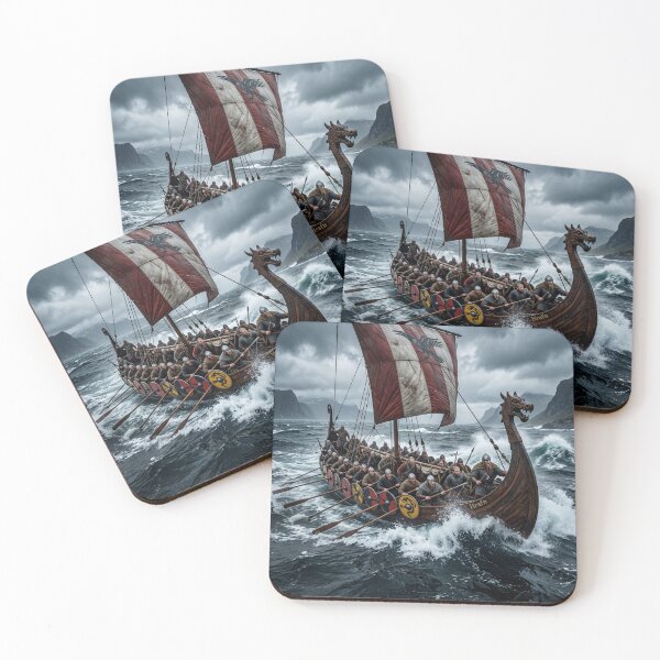 Item preview, Vikings crossing the violent sea designed and sold by NiceArtsPlace.