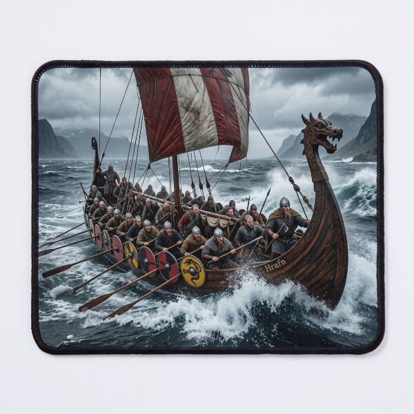 Item preview, Vikings crossing the violent sea designed and sold by NiceArtsPlace.
