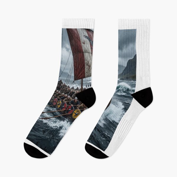 Item preview, Vikings crossing the violent sea designed and sold by NiceArtsPlace.