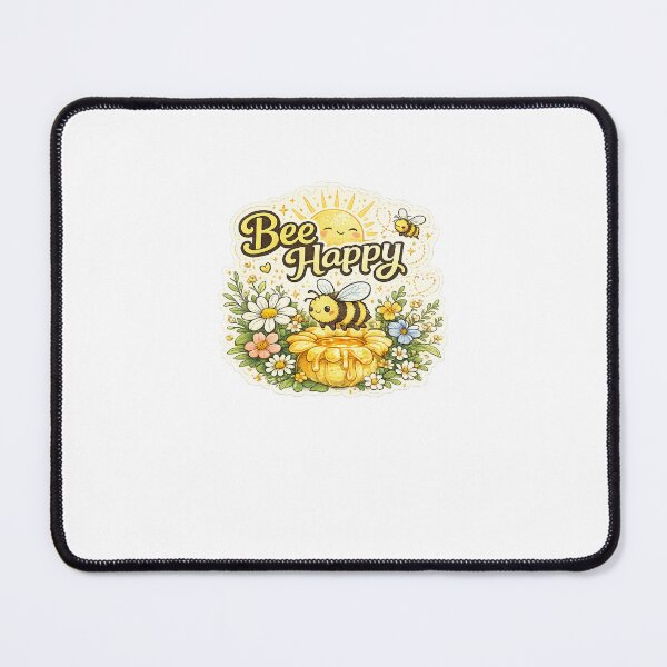 Item preview, Bee Happy | Cute Bumble Bee & Honey Pot | Floral Nature Sticker & Positive T-Shirt designed and sold by shesam-Designs.