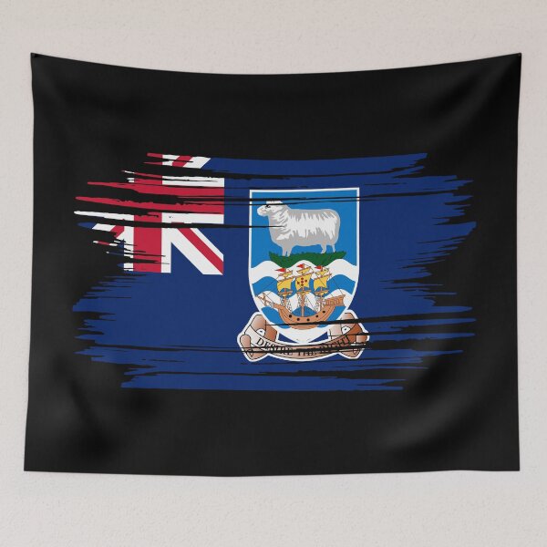 Item preview, Distressed Falkland Islands Flag FK designed and sold by shitpostee.