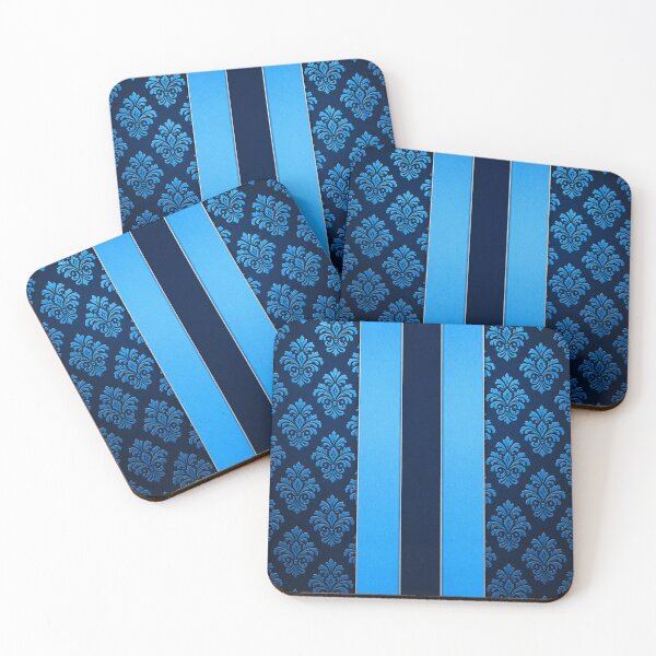 Item preview, Sky Blue & Midnight Blue Striped Damask designed and sold by DesignsByPrnces.