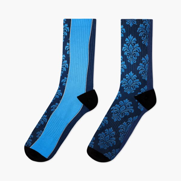 Item preview, Sky Blue & Midnight Blue Striped Damask designed and sold by DesignsByPrnces.