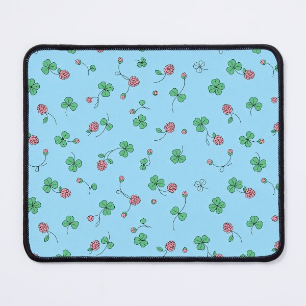 Item preview, Blue Clover Pattern - Pink Four Leaf Clover Floral Design designed and sold by NuvoraNest.