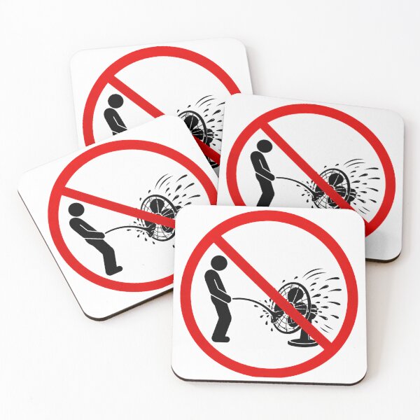 Item preview, Funny Don't Pee Into Fan Sign designed and sold by MonkiFlipp.
