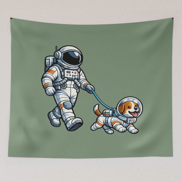 Item preview, Astronaut Walking The Dog designed and sold by BROHLine Studio.