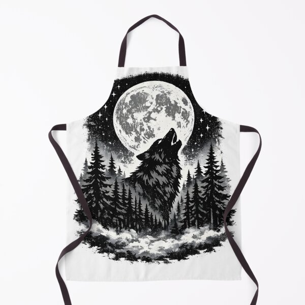 Item preview, Moonlit Wolf Forest Vintage Howling Wolf Nature designed and sold by Glitchart66.