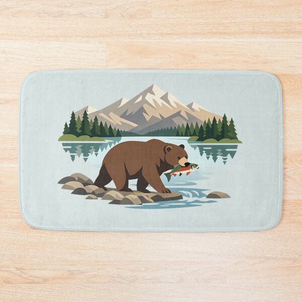 Item preview, Grizzly Bear Catching Salmon designed and sold by Ambroa Stuff.