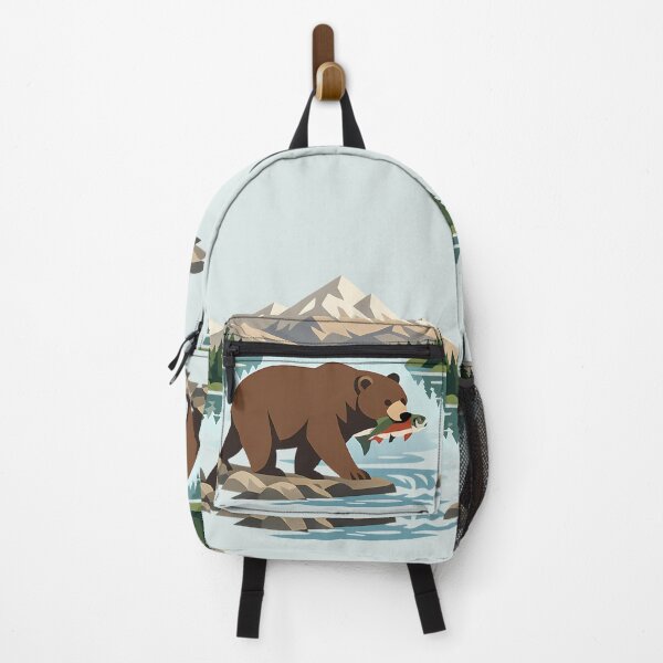 Item preview, Grizzly Bear Catching Salmon designed and sold by Ambroa Stuff.