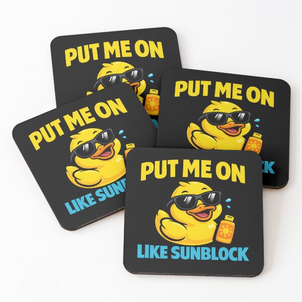 Item preview, Put Me On Like Sunblock Funny Summer Duck designed and sold by TeeTimeTreasure.
